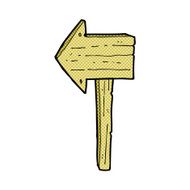 comic cartoon sign post N2