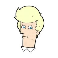 comic cartoon man narrowing eyes N4