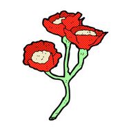 comic cartoon flowers N6