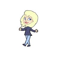 stress free woman comic cartoon