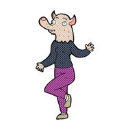 comic cartoon dancing werewolf woman