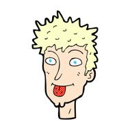 comic cartoon man sticking out tongue N2