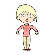 comic cartoon surprised woman N9