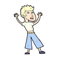 comic cartoon man panicking N2