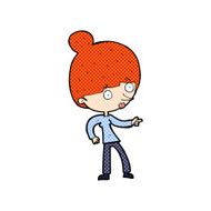 comic cartoon woman pointing N8