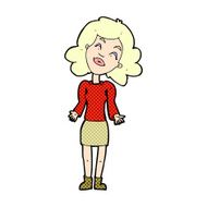 comic cartoon woman shrugging shoulders N20