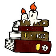 comic cartoon spooky old books