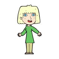 comic cartoon happy woman N9