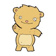 comic cartoon waving teddy bear N6