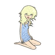 comic cartoon pretty girl N4