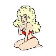 comic cartoon pin up girl