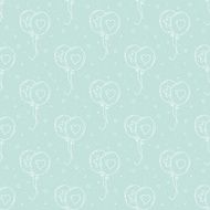 balloons and hearts pattern
