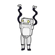 comic cartoon funny robot N2