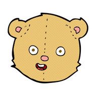 comic cartoon teddy bear head