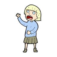 comic cartoon stressed out woman N2