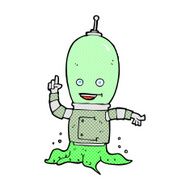 comic cartoon alien spaceman N2