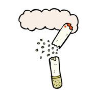 comic cartoon broken cigarette N2