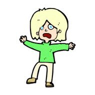 comic cartoon unhappy person