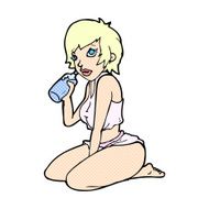 comic cartoon sexy gym girl