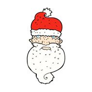 comic cartoon grim santa face