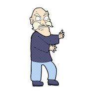 comic cartoon angry old man N5