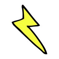 comic cartoon lightning bolt symbol