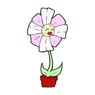 comic cartoon flower N16