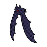 comic cartoon flying bat