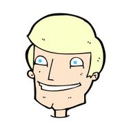 comic cartoon grinning man N5