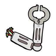 comic cartoon robot arm N3