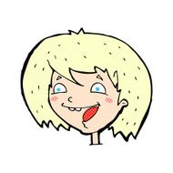 comic cartoon happy girl N4