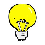 comic cartoon light bulb N2