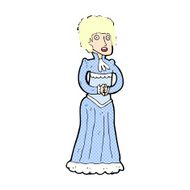comic cartoon shocked victorian woman