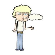 comic cartoon smoker