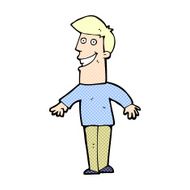 comic cartoon grinning man N7