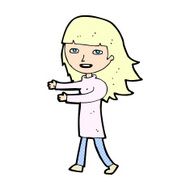 comic cartoon happy girl N5