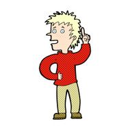 comic cartoon boy with idea N5