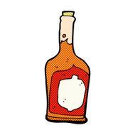 comic cartoon bottle of rum
