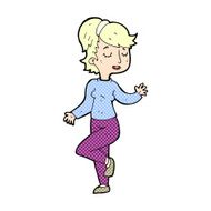 comic cartoon dancing woman N5