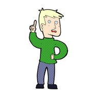 comic cartoon boy with idea N6
