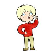 comic cartoon boy with idea N7