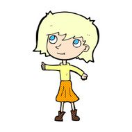 comic cartoon happy girl N6