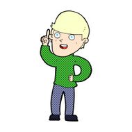 comic cartoon boy with idea N8