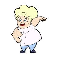 comic cartoon oveweight woman