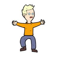 comic cartoon man panicking N3