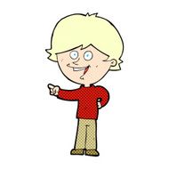 comic cartoon boy laughing and pointing