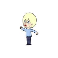 comic cartoon woman arguing