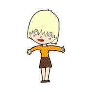 comic cartoon curious woman N4