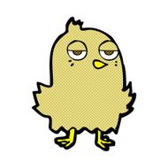 comic cartoon bored bird