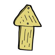 comic cartoon wood arrow symbol